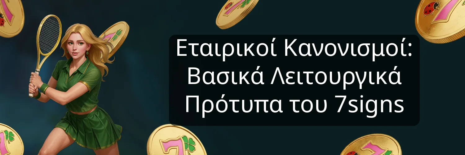 Εταιρικοί Κανονισμοί: Βασικά Λειτουργικά Πρότυπα του 7signs Εταιρικοί Κανονισμοί: Βασικά Λειτουργικά Πρότυπα του 7signs